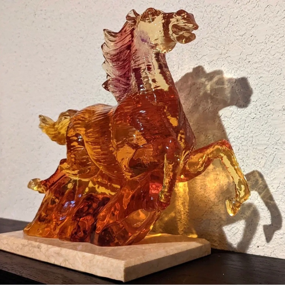 Vintage Lucite Running Horse Decor